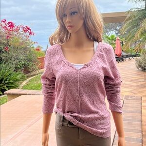 Intimately free people dusty pink/lavender long sleeve top